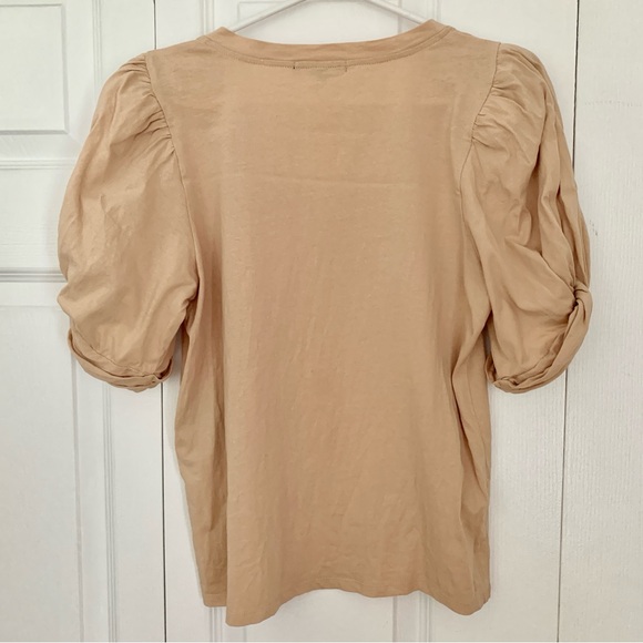 7 FOR ALL MANKIND Cotton Puff Sleeved Top Women’s Size Medium - Picture 2 of 5